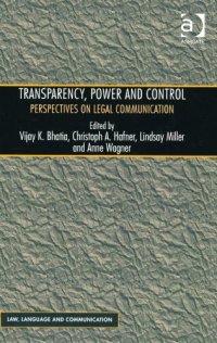 cover of the book Transparency, Power, and Control: Perspectives on Legal Communication