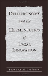 cover of the book Deuteronomy and the Hermeneutics of Legal Innovation