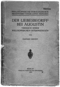 cover of the book Der Liebesbegriff bei Augustin. Versuch einer philosophischen Interpretation