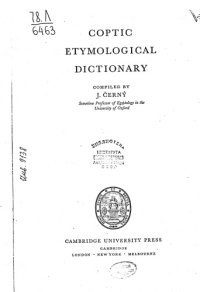 cover of the book Coptic Etymological Dictionary