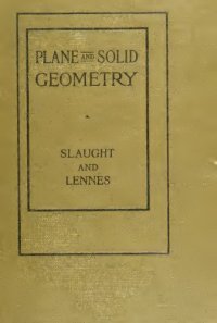 cover of the book Plane and solid geometry : with problems and applications