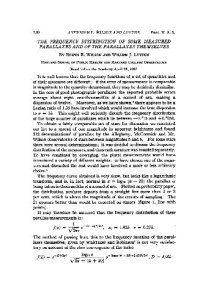 cover of the book The Frequency Distribution of Some Measured Parallaxes and of the Parallaxes Themselves