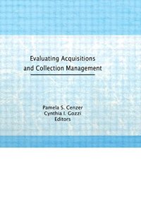 cover of the book Evaluating Acquisitions and Collection Management