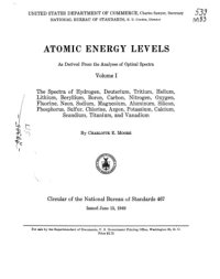 cover of the book Atomic Energy Levels