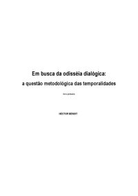 cover of the book Em busca da odisséia dialógica: a questão metodológica das temporalidades