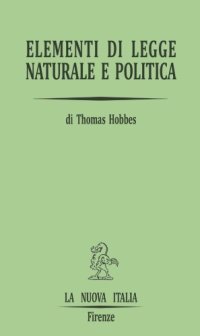 cover of the book Elementi di legge naturale e politica