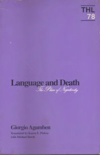 cover of the book Language and Death: The Place of Negativity