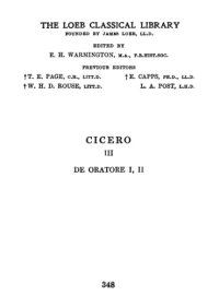 cover of the book De oratore - On the orator