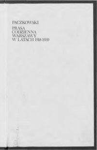 cover of the book Prasa codzienna Warszawy w latach 1918-1939