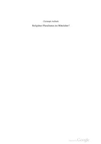 cover of the book Religiöser Pluralismus im Mittelalter? Besichtigung einer Epoche der Europäischen Religionsgeschichte