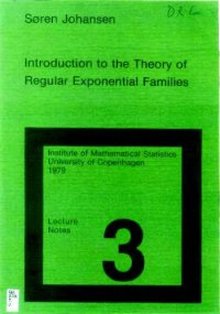 cover of the book Introduction to the theory of regular exponential families