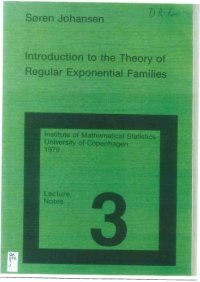 cover of the book Introduction to the theory of regular exponential families