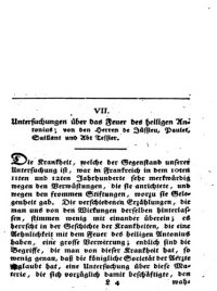 cover of the book Untersuchungen über das Feuer des heiligen Antonius (francais, deutsch bilingual)