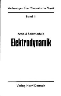 cover of the book Vorlesungen ueber theoretische Physik. Elektrodynamik