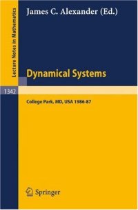 cover of the book Dynamical Systems: Proceedings of the Special Year held at the University of Maryland, College Park, 1986–87