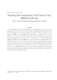 cover of the book Teaching Electromagnetic Field Theory Using Differential Forms (IEEE Trans. Educ.)