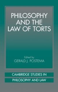 cover of the book Philosophy and the Law of Torts