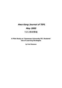 cover of the book A Pilot Study on Taiwanese University EFL Students' Use of Learning Strategies