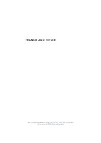 cover of the book Franco and Hitler : Spain, Germany, and World War II