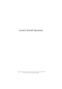 cover of the book Lenin’s Jewish Question