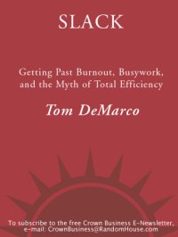 cover of the book Slack: Getting Past Burnout, Busywork, and the Myth of Total Efficiency