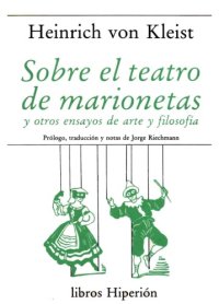 cover of the book "Sobre el teatro de marionetas" y otros ensayos de arte y filosofía