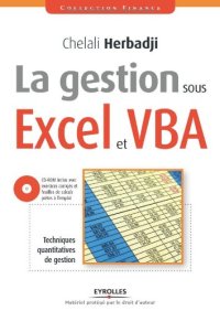 cover of the book La gestion sous Excel et VBA :Techniques quantitatives de gestion.