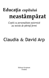 cover of the book Educatia copilului neastamparat