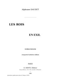 cover of the book Les Rois en exil