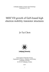 cover of the book MOCVD growth of GaN-based high electron mobility transistor structures