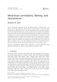 cover of the book Mind-brain correlations, identity, and neuroscience