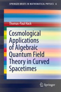 cover of the book Cosmological Applications of Algebraic Quantum Field Theory in Curved Spacetimes