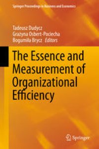 cover of the book The Essence and Measurement of Organizational Efficiency