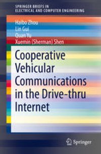 cover of the book Cooperative Vehicular Communications in the Drive-thru Internet