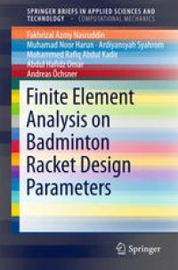 cover of the book Finite Element Analysis on Badminton Racket Design Parameters