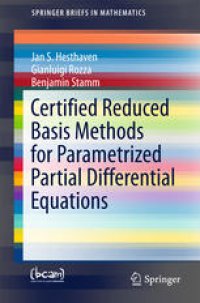 cover of the book Certified Reduced Basis Methods for Parametrized Partial Differential Equations