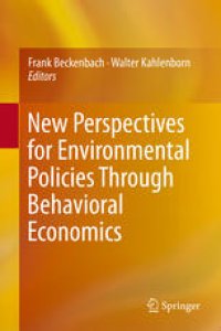 cover of the book New Perspectives for Environmental Policies Through Behavioral Economics