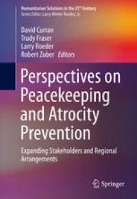 cover of the book Perspectives on Peacekeeping and Atrocity Prevention: Expanding Stakeholders and Regional Arrangements