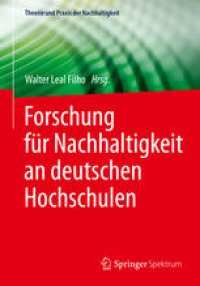 cover of the book Forschung für Nachhaltigkeit an deutschen Hochschulen