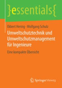 cover of the book Umweltschutztechnik und Umweltschutzmanagement für Ingenieure: Eine kompakte Übersicht