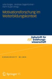 cover of the book Motivationsforschung im Weiterbildungskontext