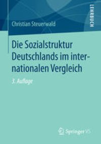 cover of the book Die Sozialstruktur Deutschlands im internationalen Vergleich