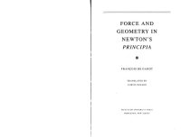 cover of the book Force and geometry in Newton’s Principia