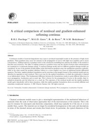 cover of the book A critical comparison of nonlocal and gradient-enhanced softening continua