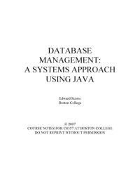 cover of the book Database management: a systems approach using Java [course notes]