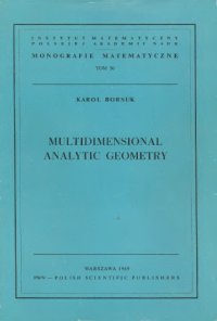 cover of the book Multidimensional analytic geometry