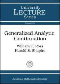 cover of the book Generalized analytic continuation