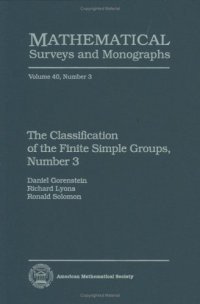 cover of the book The classification of the finite simple groups, number 3. Part I. Chapter A