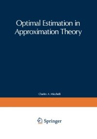 cover of the book Optimal estimation in approximation theory