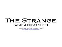 cover of the book The Strange: System Cheat Sheet